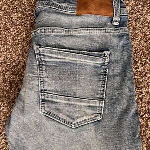 Mens Departwest Denim Regular Fit Straight Leg, Size 30x32, Light Wash